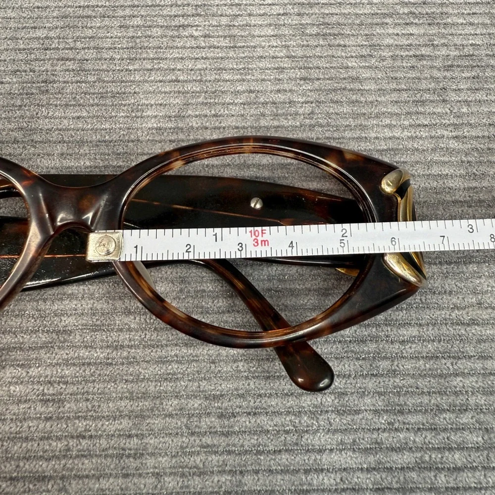 Vintage Tortoise Shell Snake Temple Y2K Eyeglasses Gold Serpent‎  Oval Frames